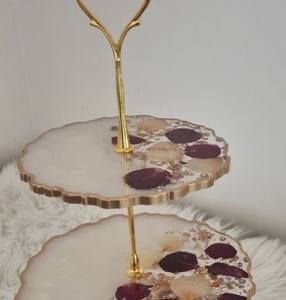 Pétalos de Rosa secos de calidad superior superfino, perla, utensilios de cocina de la mejor calidad, taza, servidor de pasteles, soporte de resina epoxi - Product Image 4