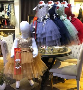 Vestido de fiesta de cumpleaños para niña, elegante, especial, bordado de flores, sin mangas, boutique, 2023 - Product Image 1