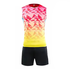 Maillot de volley-ball respirant uniforme en gros uniformes de volley-ball ensemble respirant séchage rapide 100% uniforme de volley-ball en Polyester - Product Image 5