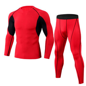 Logo personalizado conjunto de dos piezas ropa deportiva hombres deportes camiseta Legging traje entrenamiento transpirable Yoga conjunto ropa/ - Product Image 5