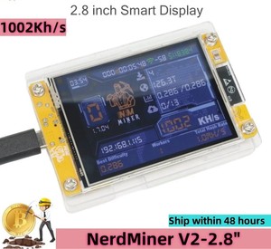 Nerdminer V2 nmminer <span class=keywords><strong>ESP</strong></span> wroom 32 ESP32 phát triển Hội Đồng Quản trị 2.8 inch hiển thị thông minh may mắn thợ mỏ hashrate mô-đun 414kh S BTC thợ mỏ - Product Image 2
