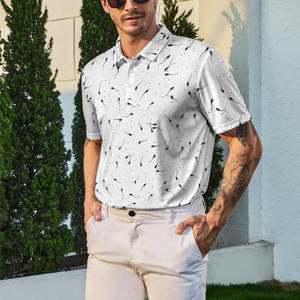 OEM logotipo personalizado impresión 100% algodón manga corta antiarrugas para Polos para hombres transpirable lona hombres para polo - Product Image 6