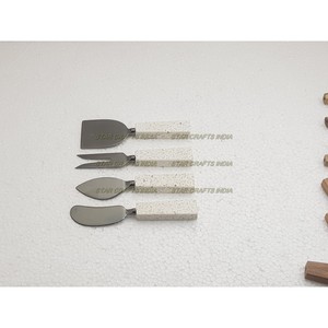 Comprar alta calidad cuchillo cuchara tenedor cubiertos de oro 4 piezas de acero inoxidable juegos de cubiertos al por mayor cocina de metal de acero - Product Image 6
