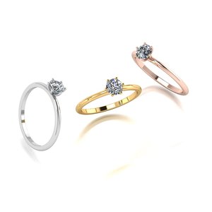 แหวนเพชรโมอิสสีเงินสเตอริง925แหวนหมั้นแหวนเพชรโมอิสชุบทองแหวนสัญญา - Product Image 6