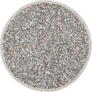 Vajilla redondeada con la mejor temática, Mantel Individual decorativo con cuentas de vidrio, Mantel Individual para fiestas y otras funciones - Product Image 1