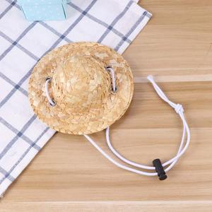 Sombreros de verano para mascotas, sombrero de paja natural para perros y gatos, accesorios para fotos, accesorios para mascotas al por mayor - Product Image 2