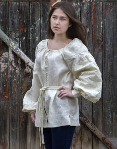 Blusa de encaje Floral bordada Retro para mujer 2023, Top informal de moda con tejido para el verano - Product Image 4