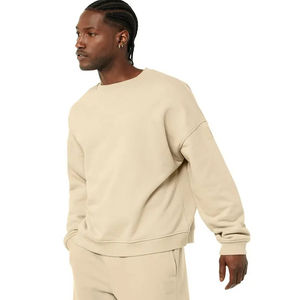 Sweat-shirt pour homme de haute qualité, échantillon, manches en jacquard personnalisées, pull d'hiver, design OEM, coton/polyester écologique - Product Image 1