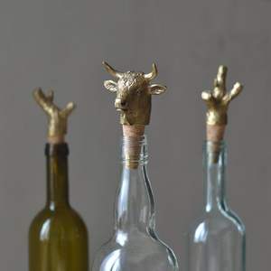 Handmade Nickel Plated Luxury Metal <b>Bottle</b> <b>Stopper</b> for Wine <b>Bottles</b> Modern Stylish Design Eco-Friendly Bar Accessories - Product Image 2