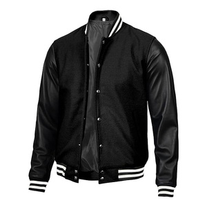 High Quality Canvas Winter Varsity <b>Jacket</b> for <b>Men</b> and Women with Stand Collar Custom Embroidery Cotton Sleeves Vintage Design - Product Image 3