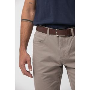 Pantalones de algodón ajustados para hombre, 5 bolsillos, cómodos, de tela, amarillos, informales y versátiles, grises - Product Image 1