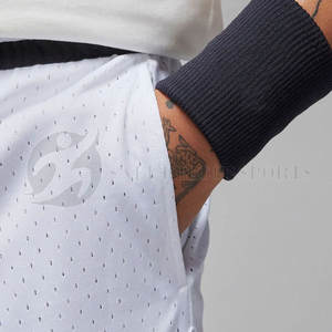 Short de basket-ball actif longue longueur 100% short de basket-ball en polyester avec tissu personnalisable - Product Image 3