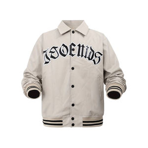 เสื้อแจ็กเก็ตกันลมกันหนาวสำหรับผู้ชายเสื้อแจ็คเก็ตหนังวัวเทียมเสื้อเบสบอลวิทยาลัยหนังเทียมขนาดพิเศษ - Product Image 1