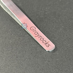 Pinzas Profesionales de Acero Inoxidable para Extensiones de Pestañas, Alta Calidad, Duraderas, Antiestáticas, Precisión, Gris, GE-5555-12, 10 mm - Product Image 2