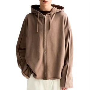 Sweat-shirts à capuche oversize en polaire 500 g/m², fermeture éclair intégrale, streetwear de haute qualité, sweats d'hiver personnalisés pour hommes - Product Image 1