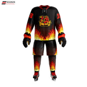 Ensemble d'uniformes de hockey sur glace réversibles personnalisés de la meilleure qualité à séchage rapide pour adultes vêtements de hockey sur glace brodés personnalisés OEM - Product Image 2