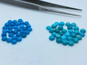 Turquesa de Arizona, Cabujón Redondo, Piedras Preciosas Sueltas, Cabujón de Turquesa de Arizona, Piedra Preciosa Suelta con Base Plana para Hacer Joyas - Product Image 4