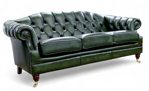 Sofá Chesterfield Vintage Marrón, Tapizado en Cuero PU con <span class=keywords><strong>Brazos</strong></span> Enrollados, para Vestíbulo de Hotel, Bar, Salón, Asientos Comerciales - Product Image 2