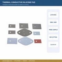 Plaque isolante en silicone thermiquement conductrice renforcée de fibres de verre pour dissipateur thermique MOSFET IGBT 1,0-4,0 W/mK, épaisseur 0,3 mm