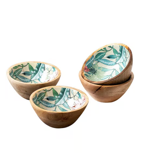 Ensaladera de madera moderna, mesa de comedor, aperitivos decorativos, cuenco para servir, ensaladera de madera personalizada de alta calidad - Product Image 6