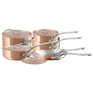 10ชิ้น nonstick หม้อทองแดงเคลือบเครื่องครัวสำหรับบ้านชุดเครื่องครัวดัตช์สำหรับทอดซุปนมสเต็กหม้อทำอาหารกระทะทองแดง - Product Image 1