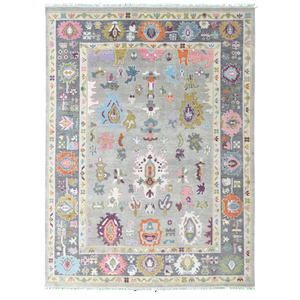 Alfombras de lana hechas a mano de la mejor calidad, alfombras antideslizantes Oushak turcas, pila cortada para uso doméstico, diseño clásico lavable para sala de estar - Product Image 1