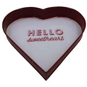 Ensemble de 2 plateaux en forme de cœur en métal pour restaurant et décoration de table faits à la main - Product Image 5