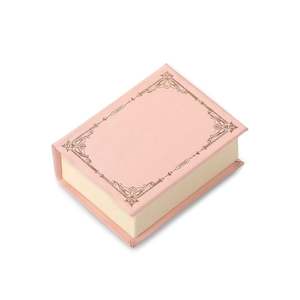 Jeulia Vintage Pink Flip-Top Book Magnetic <b>Ring</b> <b>Box</b> Rectangle Shape - Product Image 2