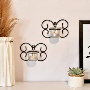 เชิงเทียนโลหะสำหรับตกแต่งบ้านที่ใส่เทียนทีไลท์ - Product Image 1