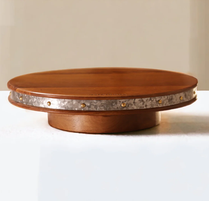 แท่นวางเค้กไม้ทรงกลมดีไซน์ทันสมัยสำหรับร้านอาหารทำจากโลหะเกรดอาหารออกแบบโลโก้ได้ตามต้องการ - Product Image 1