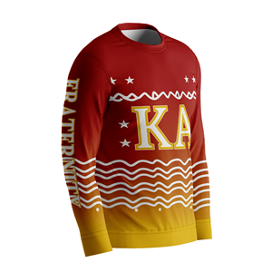 Suéteres de Punto Personalizados de la Hermandad Kapa Alpha con MOQ Bajo, Logotipo Bordado Hecho a Medida con Letras Griegas, Suéteres Feos de Navidad - Product Image 3