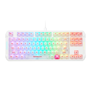 Teclado para juegos Flux 87 blanco con cable, TKL de 87 teclas, efecto Hall, magnético, montaje Gasket, 8000Hz Rapid Trigger, SOCD, Web Driver - Product Image 3
