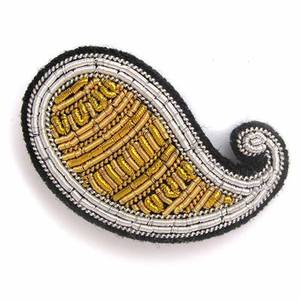 Cocktail cherry brooch Supplier Custom Hand Embroidery India Bullion Silk Patch Metallic Wire Clothing Horse <b>Badge</b> - Product Image 2