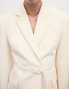 Blazer Elegante para Mujer, Estilo Profesional de Oficina, Corte Entallado, Manga Larga, Ropa de Negocios Moderna y Elegante, Terciopelo, Botón Único, Atuendo Diario - Product Image 2