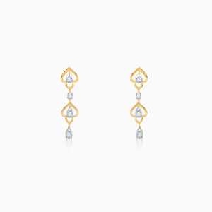 Pendientes de Diamantes Cultivados en Laboratorio con Engaste de Oro en Forma de Corazón para Mujer, Elegantes y Encantadores para Bodas y Aniversarios - Product Image 1
