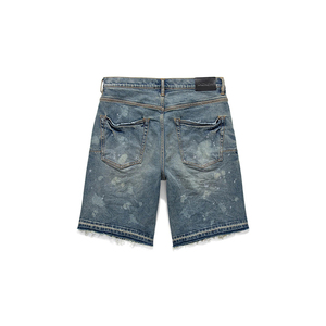 Short en jean vintage lourd pour hommes design personnalisé vêtements de rue d'été brodés et déchirés - Product Image 3