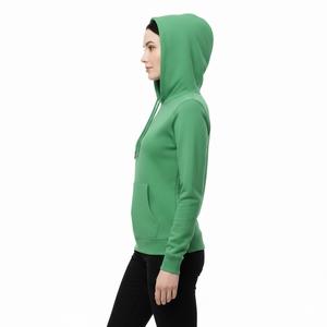 Sudadera con capucha verde esmeralda personalizada para mujer, corte ajustado, 350GSM, 100% algodón polar, jersey de lujo de calidad, sudadera con capucha al por mayor - Product Image 4