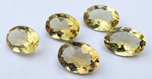 หินเลมอนควอทซ์สีเหลืองสีเหลืองตัดเหลี่ยมเพชรพลอยทรงวงรีสูง20มม. ความสูง8มม. ขายส่งได้รับการรับรองจาก lavira IGI - Product Image 6