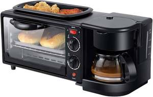 Disponible en Stock, Máquina de Desayuno Multifunción 3 en 1 2026, Mini Cafetera y Horno Tostador, Listo para Enviar, Nuevo - Product Image 2