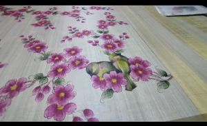 Sari Ajustable de Algodón Tejido Estampado - Diseño Moderno Ligero con Bordado Intenso para Uso Casual de Verano - Product Image 4