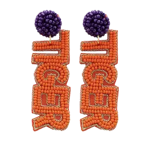 2023 nouveauté personnalisable à la main broderie serrure motif perle boucles d'oreilles goutte pour femmes filles inde mode personnalisable - Product Image 4