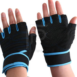 Unisex Lightweight Breathable Leather Polyester Non-Slip Durable <b>Fingerless</b> Gym <b>Gloves</b> Full Palm Protection Weightlifting - Product Image 5