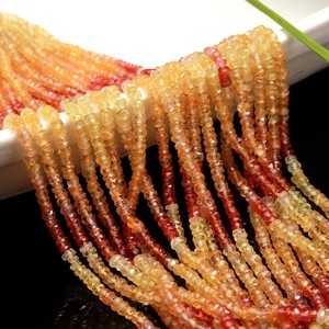 Cuentas Rondelle facetadas de zafiro amarillo Natural de 16 pulgadas, piedras preciosas sueltas de 2-3mm, joyería personalizada, regalo de Navidad, cuentas de piedra larga - Product Image 5