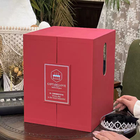 Boîtes cadeaux rigides haut de gamme personnalisées avec tiroir à double porte pour les grossistes, marques de boulangerie, emballages de desserts haut de gamme, OEM ODM
