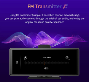 Android MP5 Car Display with Wireless Portable CarPlay Dashboard Mounted Monitor and <strong>Backup</strong> Camera <strong>for</strong> Vehicles - Product Image 4