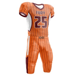 Uniforme de football américain personnalisé par sublimation OEM, créez votre propre design, 100% polyester, séchage rapide, respirant, vêtements de sport unisexes pour - Product Image 6