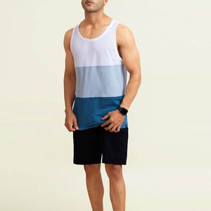 Personalizado de fábrica al por mayor de talla grande para hombre camisetas sin mangas de calidad superior sin mangas suave transpirable tejido de punto para Fitness - Product Image 3