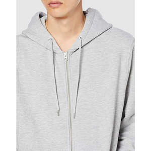 เสื้อฮู้ดผู้ชายแบบมีซิป ผ้าฝ้าย แขนยาว สไตล์ลำลอง ชุดกีฬา ทรงเข้ารูป น้ำหนักเบา สวมใส่สบาย เหมาะสำหรับฤดูหนาว กิจกรรมกลางแจ้ง แบบมีฮู้ด สีพื้น - Product Image 4