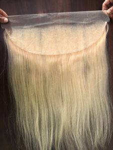 Fournisseur en gros de 613 blond frontal cheveux vierges indiens dentelle transparente extension de cheveux humains tuer votre look sans effort - Product Image 2
