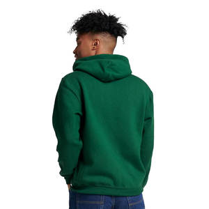 Sweat à capuche unisexe pour adulte en molleton vert, style athlétique, Dri-Power, color block, 100% coton, écologique et respirant - Product Image 3